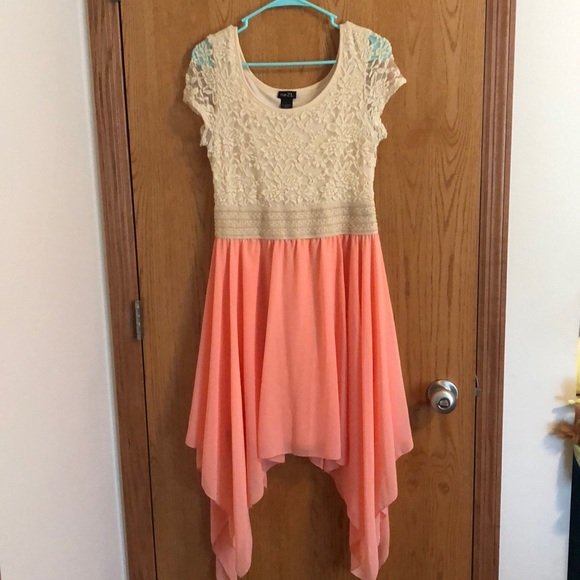 lace top silk bottom dress